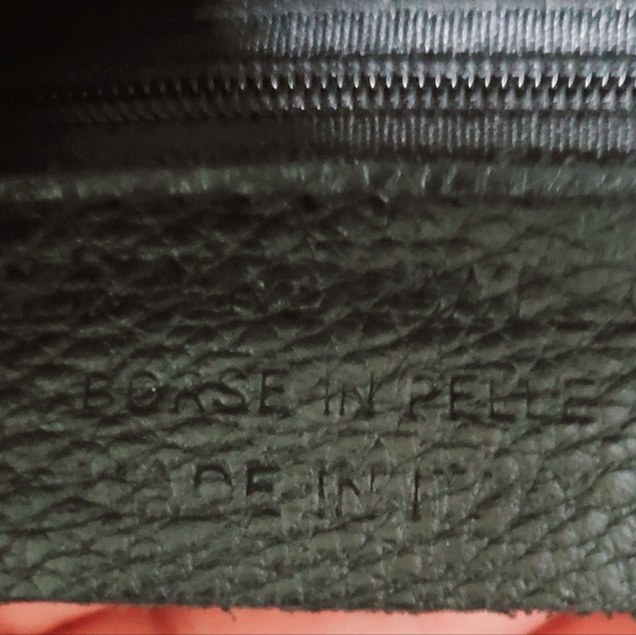 Borse in Pelle Italian Leather Blue Suede Shimmer Bucket Drawstring Bag - Picture 5 of 12